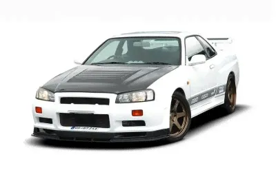 Бампер передний на Nissan Skyline R34 GTT-0
