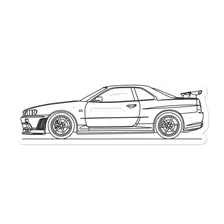 Nissan Skyline R34 GT-R Outline Sticker
